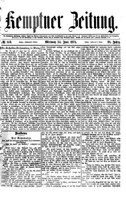 Kemptner Zeitung Mittwoch 24. Juni 1874