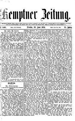 Kemptner Zeitung Dienstag 30. Juni 1874