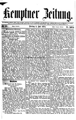 Kemptner Zeitung Freitag 3. Juli 1874