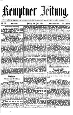 Kemptner Zeitung Freitag 10. Juli 1874