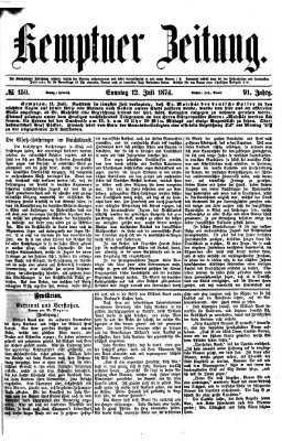 Kemptner Zeitung Sonntag 12. Juli 1874