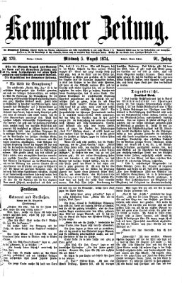 Kemptner Zeitung Mittwoch 5. August 1874