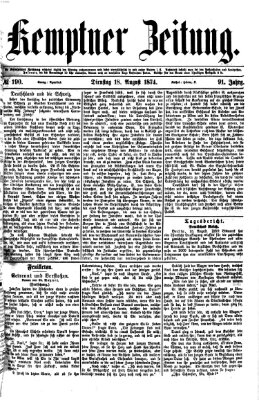 Kemptner Zeitung Dienstag 18. August 1874