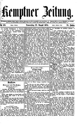 Kemptner Zeitung Donnerstag 27. August 1874