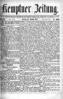 Kemptner Zeitung Freitag 28. August 1874