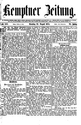 Kemptner Zeitung Samstag 29. August 1874