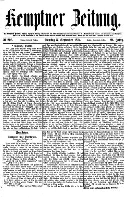 Kemptner Zeitung Samstag 5. September 1874