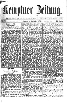 Kemptner Zeitung Dienstag 8. September 1874