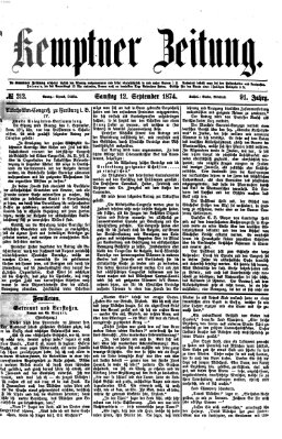 Kemptner Zeitung Samstag 12. September 1874