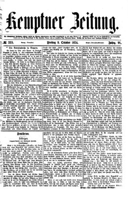 Kemptner Zeitung Freitag 9. Oktober 1874