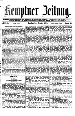 Kemptner Zeitung Samstag 24. Oktober 1874