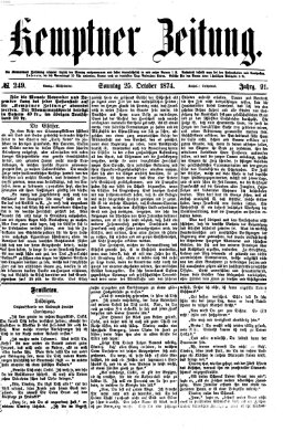 Kemptner Zeitung Sonntag 25. Oktober 1874