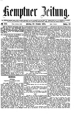 Kemptner Zeitung Freitag 30. Oktober 1874