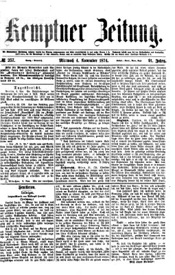 Kemptner Zeitung Mittwoch 4. November 1874