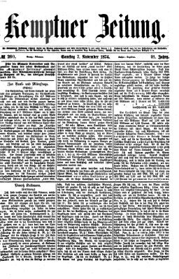 Kemptner Zeitung Samstag 7. November 1874