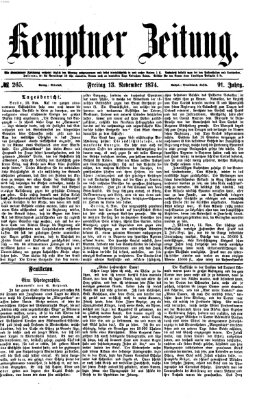 Kemptner Zeitung Freitag 13. November 1874