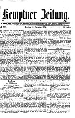 Kemptner Zeitung Samstag 14. November 1874