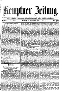 Kemptner Zeitung Mittwoch 25. November 1874