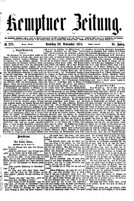 Kemptner Zeitung Samstag 28. November 1874