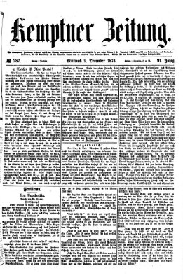 Kemptner Zeitung Mittwoch 9. Dezember 1874