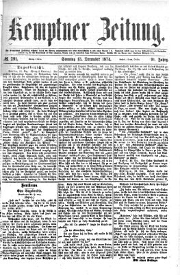 Kemptner Zeitung Sonntag 13. Dezember 1874