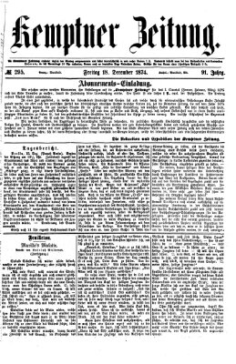 Kemptner Zeitung Freitag 18. Dezember 1874