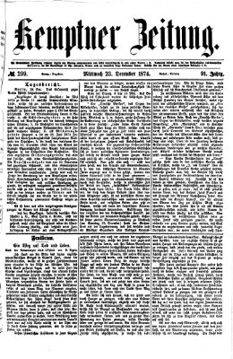 Kemptner Zeitung Mittwoch 23. Dezember 1874