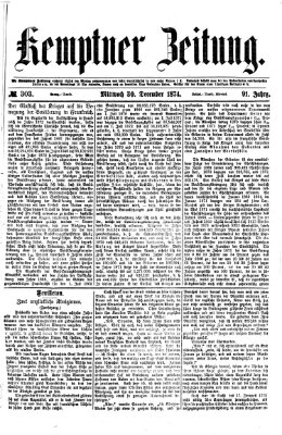 Kemptner Zeitung Mittwoch 30. Dezember 1874