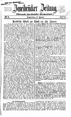 Zweibrücker Zeitung (Zweibrücker Wochenblatt) Donnerstag 8. Januar 1874