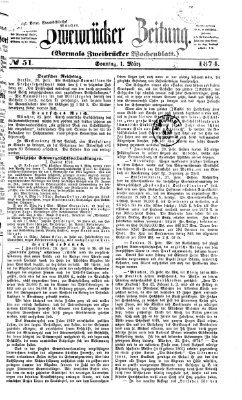 Zweibrücker Zeitung (Zweibrücker Wochenblatt) Sonntag 1. März 1874