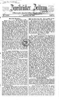 Zweibrücker Zeitung (Zweibrücker Wochenblatt) Sonntag 10. Mai 1874