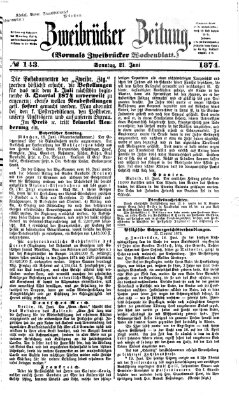 Zweibrücker Zeitung (Zweibrücker Wochenblatt) Sonntag 21. Juni 1874