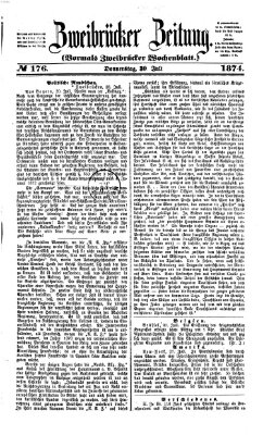 Zweibrücker Zeitung (Zweibrücker Wochenblatt) Donnerstag 30. Juli 1874