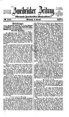 Zweibrücker Zeitung (Zweibrücker Wochenblatt) Mittwoch 5. August 1874