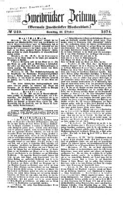 Zweibrücker Zeitung (Zweibrücker Wochenblatt) Samstag 24. Oktober 1874