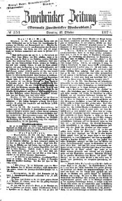 Zweibrücker Zeitung (Zweibrücker Wochenblatt) Dienstag 27. Oktober 1874