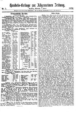 Allgemeine Zeitung. Handelsbeilage (Allgemeine Zeitung) Mittwoch 7. Januar 1874