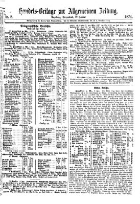 Allgemeine Zeitung. Handelsbeilage (Allgemeine Zeitung) Samstag 10. Januar 1874