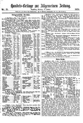 Allgemeine Zeitung. Handelsbeilage (Allgemeine Zeitung) Sonntag 18. Januar 1874