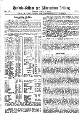 Allgemeine Zeitung. Handelsbeilage (Allgemeine Zeitung) Dienstag 20. Januar 1874