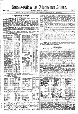 Allgemeine Zeitung. Handelsbeilage (Allgemeine Zeitung) Sonntag 1. Februar 1874