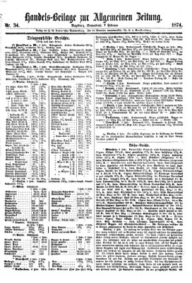 Allgemeine Zeitung. Handelsbeilage (Allgemeine Zeitung) Samstag 7. Februar 1874
