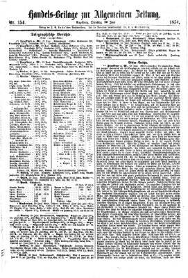 Allgemeine Zeitung. Handelsbeilage (Allgemeine Zeitung) Dienstag 30. Juni 1874