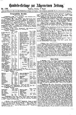 Allgemeine Zeitung. Handelsbeilage (Allgemeine Zeitung) Dienstag 11. August 1874