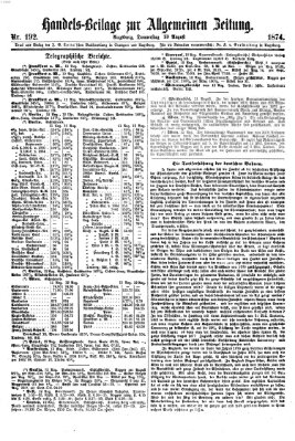 Allgemeine Zeitung. Handelsbeilage (Allgemeine Zeitung) Donnerstag 13. August 1874