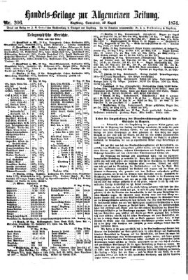 Allgemeine Zeitung. Handelsbeilage (Allgemeine Zeitung) Samstag 29. August 1874