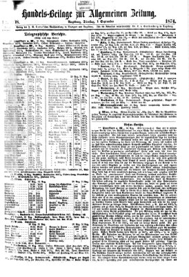 Allgemeine Zeitung. Handelsbeilage (Allgemeine Zeitung) Dienstag 1. September 1874