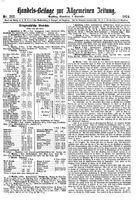 Allgemeine Zeitung. Handelsbeilage (Allgemeine Zeitung) Samstag 5. September 1874