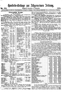 Allgemeine Zeitung. Handelsbeilage (Allgemeine Zeitung) Samstag 19. September 1874