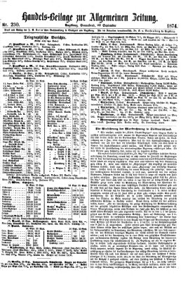 Allgemeine Zeitung. Handelsbeilage (Allgemeine Zeitung) Samstag 26. September 1874